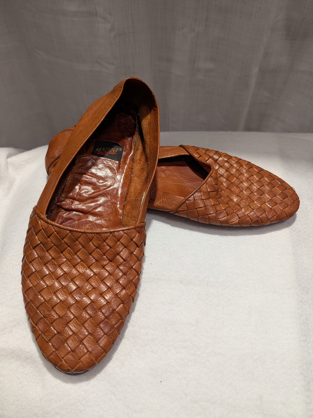 515 Women’s Woven Leather Loafers - Brown